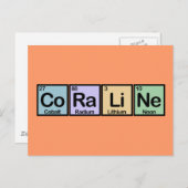 Koraline aus Elementen Postkarte (Vorne/Hinten)