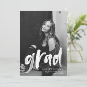 Koralle | Abstrakter Pinselstriche Foto Abschluss Ankündigung (Stehend Vorderseite)