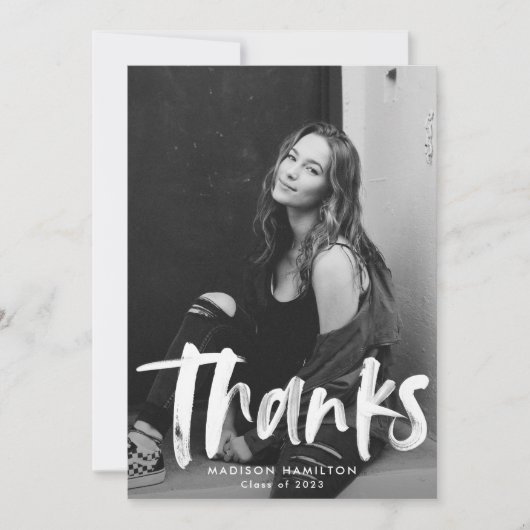 Koralle | Abstraktes Foto Abschluss Vielen Dank Dankeskarte (Vorderseite)