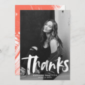 Koralle | Abstraktes Foto Abschluss Vielen Dank Dankeskarte (Vorne/Hinten)