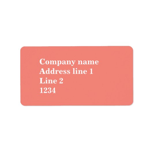 Koralle Adressaufkleber (Vorne)