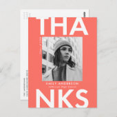 Koralle | Bold Foto Abschluss Vielen Dank Postkarte (Vorne/Hinten)