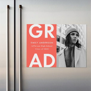 Koralle   Bold Grad Foto Abschluss Ankündigung