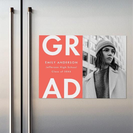 Koralle | Bold Grad Foto Abschluss Ankündigung