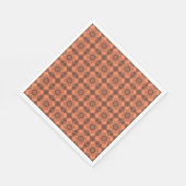 Koralle-Braun-Karo-Argyle-Muster Serviette (Ecke)