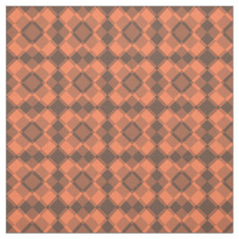 Koralle-Braun-Karo-Argyle-Muster Stoff