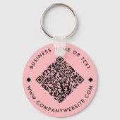 Koralle | Business Custom QR Code Schlüsselanhänge Schlüsselanhänger (Vorderseite)