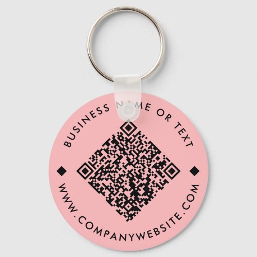 Koralle | Business Custom QR Code Schlüsselanhänge Schlüsselanhänger (Vorderseite)
