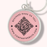 Koralle | Business Custom QR Code Schlüsselanhänge Schlüsselanhänger<br><div class="desc">Anpassbarer QR Code Schlüsselanhänger mit einem Hintergrund aus Korallenpfirsichfarben. Um einen neuen QR-Code für das Design zu generieren,  fügen Sie Ihre Website URL oder Social Media-Handle in der " Personalize this Template"-Funktion ein.</div>
