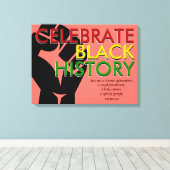 Koralle | Christliche Schrift | SCHWARZE GESCHICHT Leinwanddruck (Insitu (Holzboden))