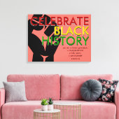 Koralle | Christliche Schrift | SCHWARZE GESCHICHT Leinwanddruck (Insitu (Wohnzimmer))