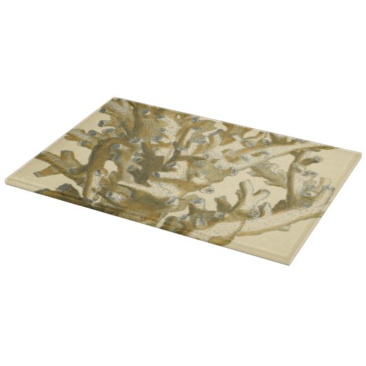 Koralle durch das Meer Schneidebrett (Ecke)