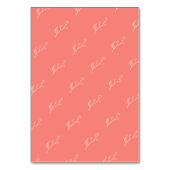 Koralle | Einfache und elegante Hochzeitskarte Tischnummer (Rückseite)