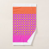 Koralle + Fuchsienblüten Badetuch Set (Handtuch)