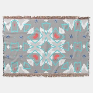 Koralle Grau Mandala-Muster Geometrisch Floral B Decke