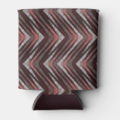 Koralle, graues, braunes Zickzackmuster. Dosenkühler (Vorderseite)