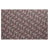 Koralle, graues, braunes Zickzackmuster. Stoff (Fat Quarter (45,7 x 55,9 cm))