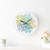 Koralle Große Wanduhr (Zuhause)