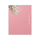 Koralle Hübscher Frühlingsblumenstrauß Notizblock (Rotiert)