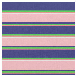 Koralle, Limettengrün, Mitternachtsblau, Rosa und  Stoff