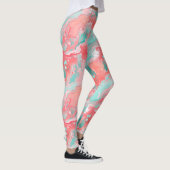 Koralle Minze Acryl Leggings (Rechts)