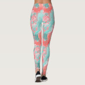 Koralle Minze Acryl Leggings (Rückseite)