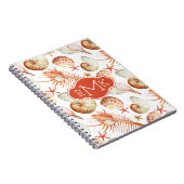 Koralle mit Monogramm des Muschel-u. Notizblock (Rechte Seite)