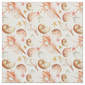 Koralle mit Monogramm des Muschel-u. Stoff (Muster)