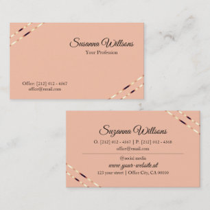 Koralle mit Roségold-Linien Elegant und Stilvoll Visitenkarte