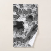 Koralle mit schwarz-weiß badhandtuch set (Handtuch)