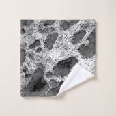 Koralle mit schwarz-weiß badhandtuch set (Waschlappen)