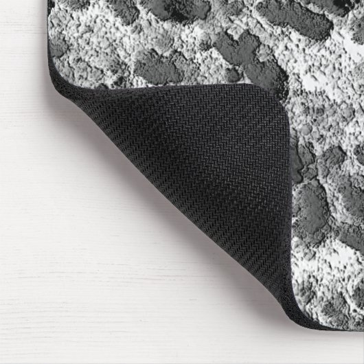 Koralle mit schwarz-weiß rundem Kissen Mousepad (Ecke)