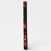 Koralle oder dunkler Lachs vernichtet, schwarzer H Case-Mate iPhone Hülle (Hinten/Links)