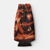 Koralle oder dunkler Lachs vernichtet, schwarzer H Flaschenkühler (Rückseite)