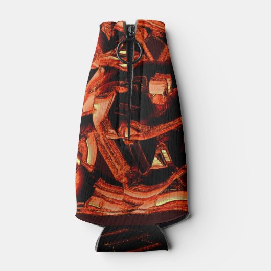 Koralle oder dunkler Lachs vernichtet, schwarzer H Flaschenkühler (Rückseite)