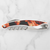 Koralle oder dunkler Lachs vernichtet, schwarzer H Kellnermesser (Rückseite)