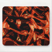 Koralle oder dunkler Lachs vernichtet, schwarzer H Mousepad (Vorne)