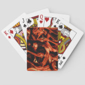 Koralle oder dunkler Lachs vernichtet, schwarzer H Spielkarten (Rückseite)