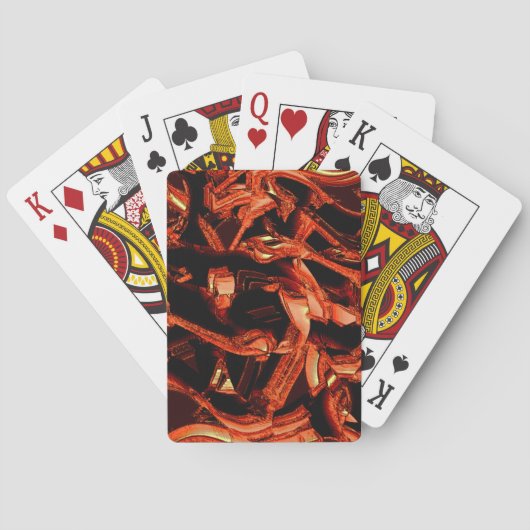 Koralle oder dunkler Lachs vernichtet, schwarzer H Spielkarten (Rückseite)