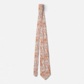 Koralle, orange, beige, graue Zigzag . Krawatte (Rückseite)
