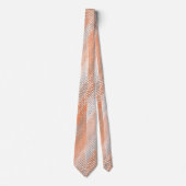 Koralle, orange, beige, graue Zigzag . Krawatte (Vorderseite)
