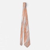 Koralle, orange, beige, graue Zigzag . Krawatte (Rückseite)