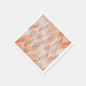 Koralle, orange, beige, graue Zigzag . Serviette (Ecke)