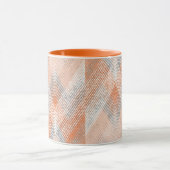 Koralle, orange, beige, graue Zigzag . Tasse (Zentrum)