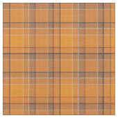 Koralle, orange, brauner Tartan kariert Stoff (Nahaufnahme)