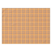 Koralle, orange, brauner Tartan kariert. Tischdecke (Vorderseite (Horizontal))