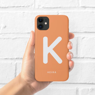 Koralle Orange Monogramm Handyhülle Case-Mate iPhone Hülle