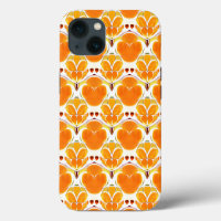 Koralle Orange und Creme Batik Muster