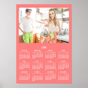 Koralle Personalisiertes Poster Jahreskalender 201