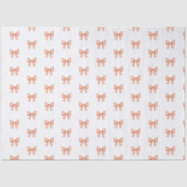 Koralle/Pfirsich Aquarell-Schleifenmuster Seidenpapier